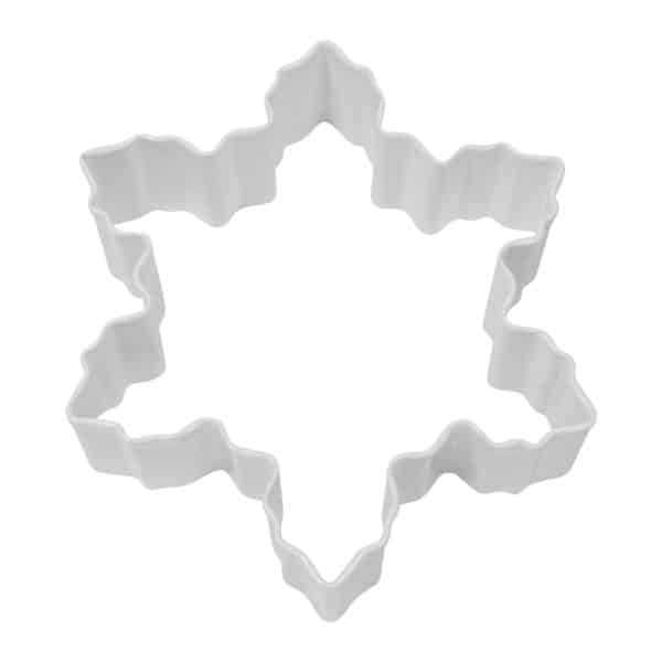 4" White Snowflake cookie cutter