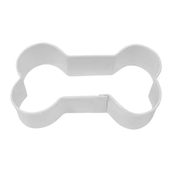 3.5" White Dog Bone cookie cutter