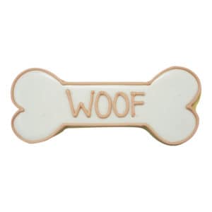woof dog bone cookie