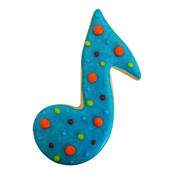 colorful music note cookie