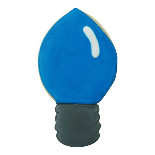 blue lightbulb cookie