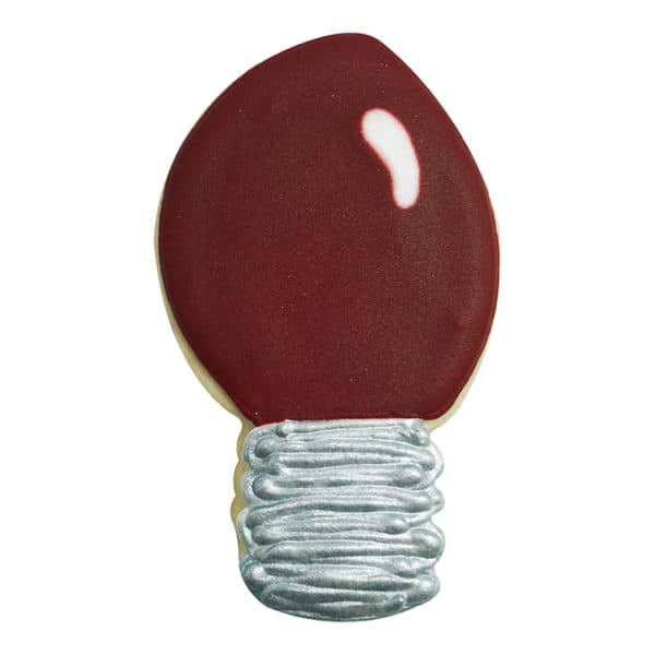 christmas lightbulb cookie