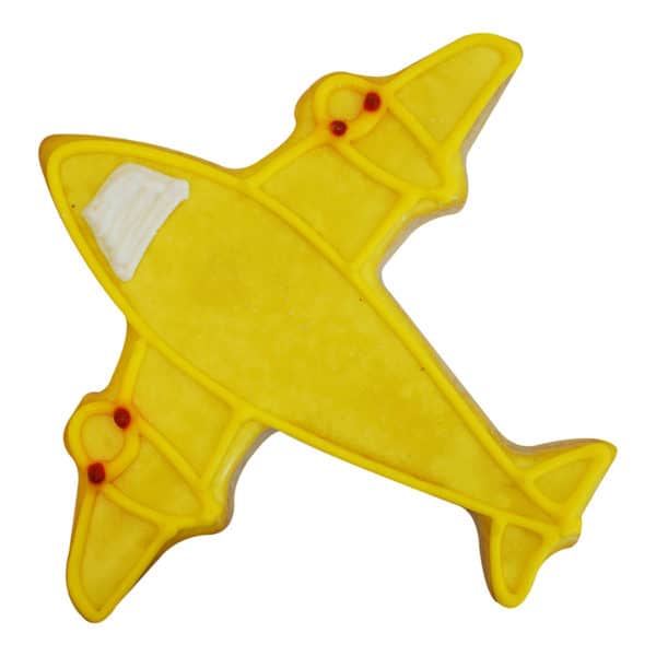 yellow plane cookie