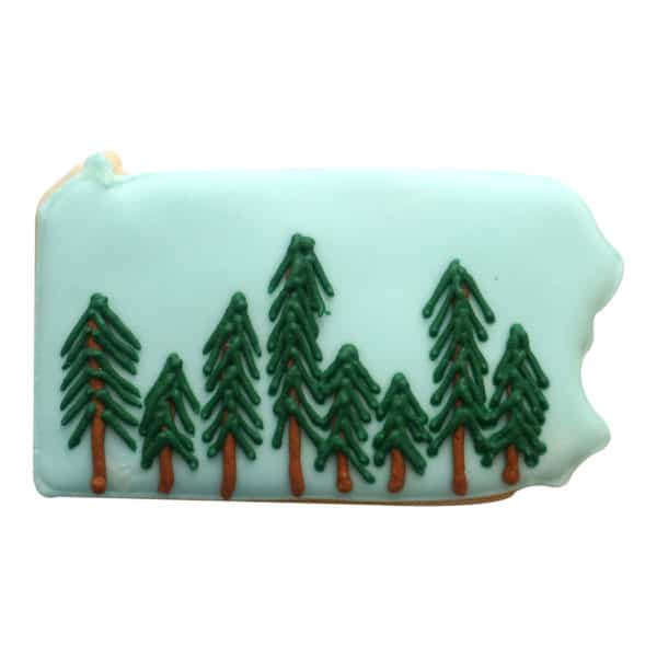 pennsylvania state and trees cookie