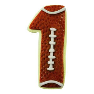 football number 1 cookie
