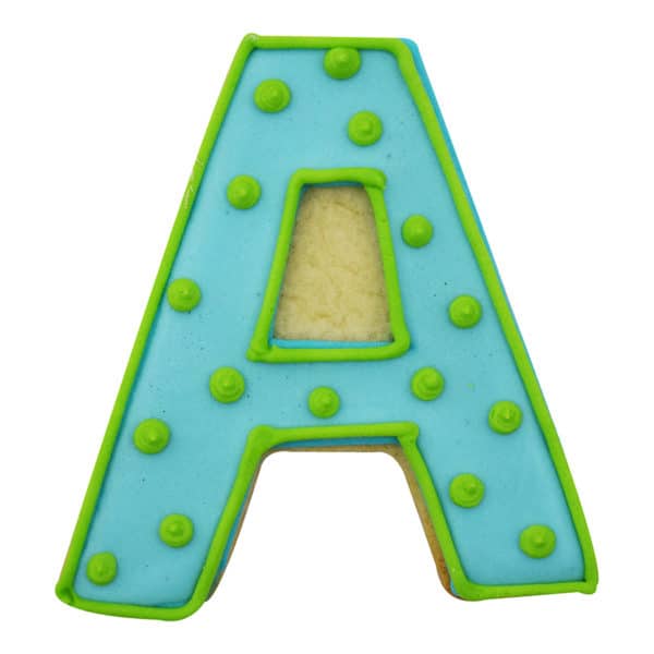 letter a cookie