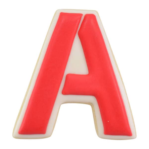 red letter a cookie