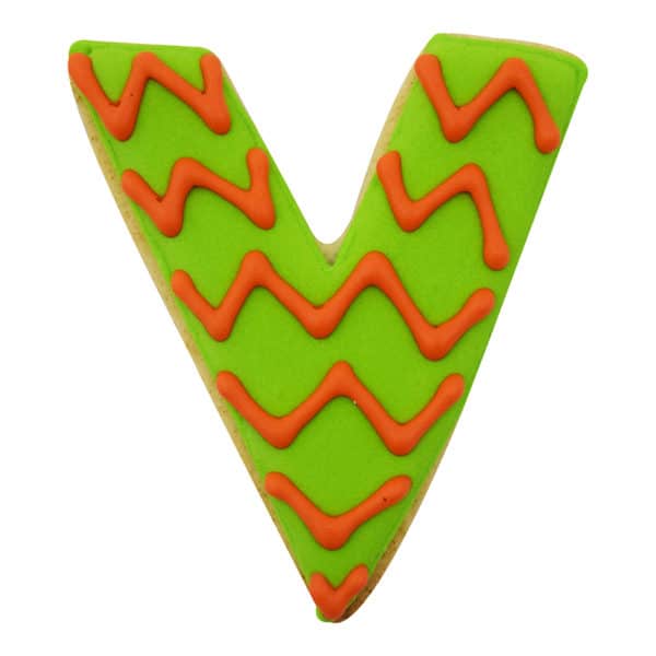 letter v cookie