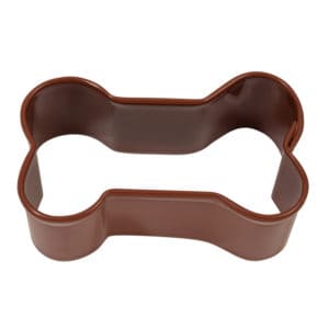 1.75" Brown Mini Dog Bone cookie cutter