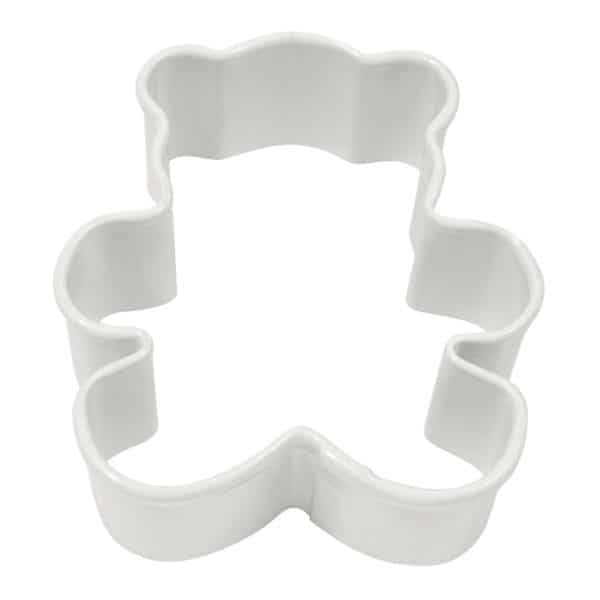 1.75" White Mini Teddy Bear cookie cutter