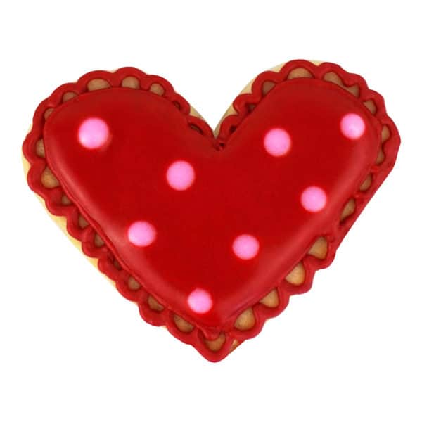 polka dot heart cookie