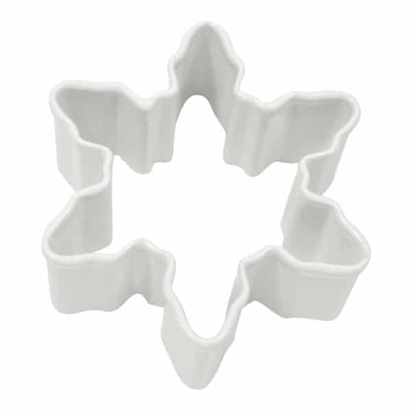 1.75" White Mini Snowflake (#1) cookie cutter