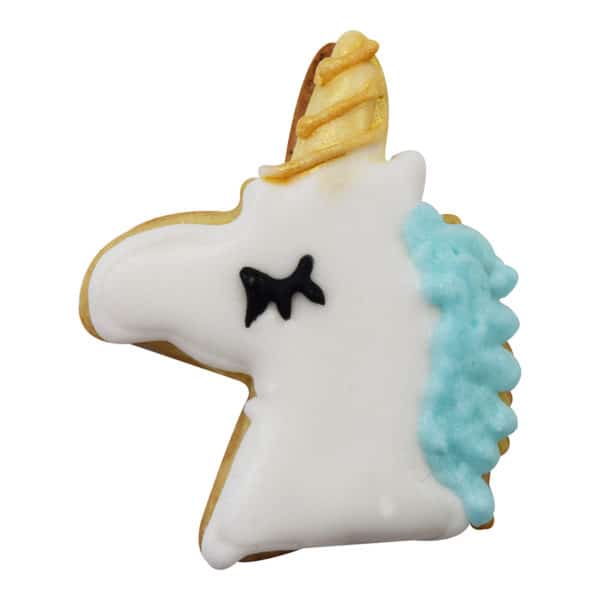 blue unicorn cookie