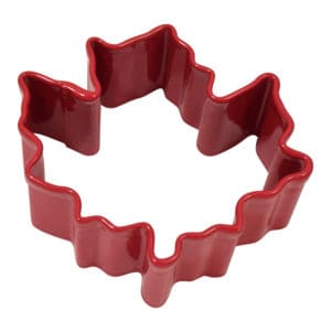 1.75" Red Mini Canadian Maple Leaf cookie cutter