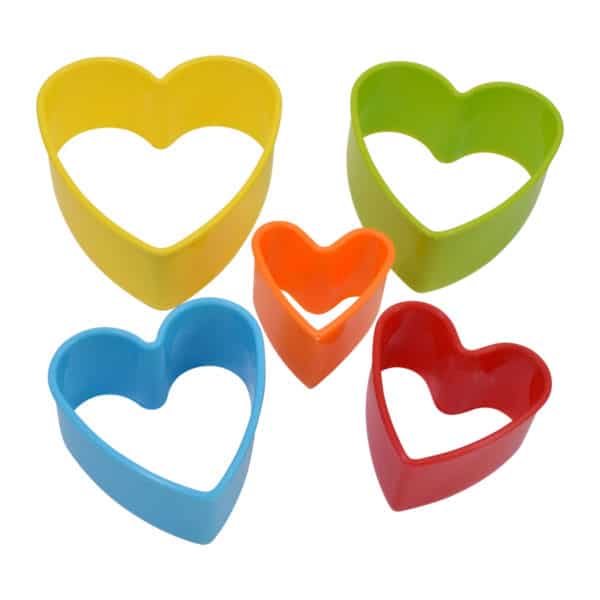 HEART BISCUIT CUTTER 5 PC SET