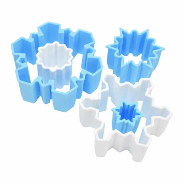 SNOWFLAKE CUTTERS PLASTIC S/5