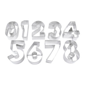 number cookie cutter set (9 pieces)