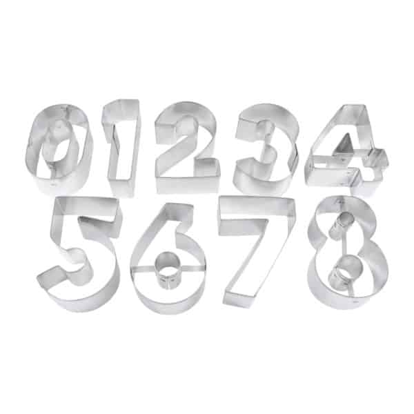 number cookie cutter set (9 pieces)