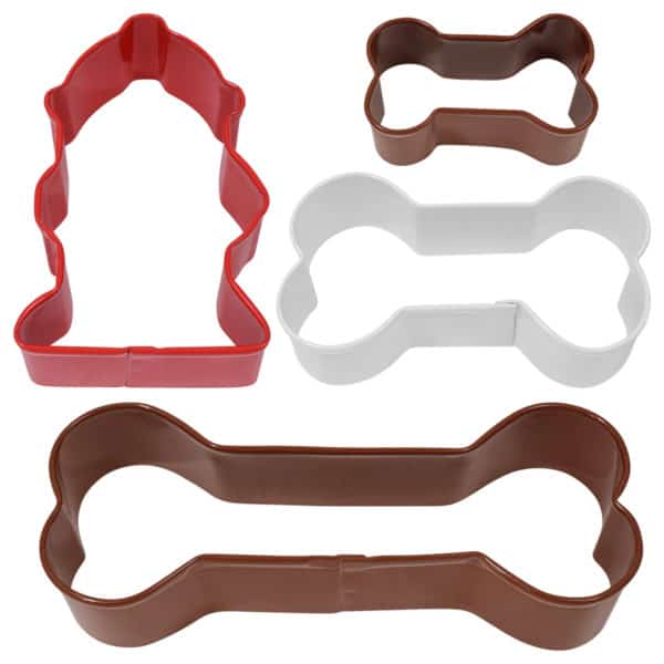 dog bone and fire hydrant cookie cutters