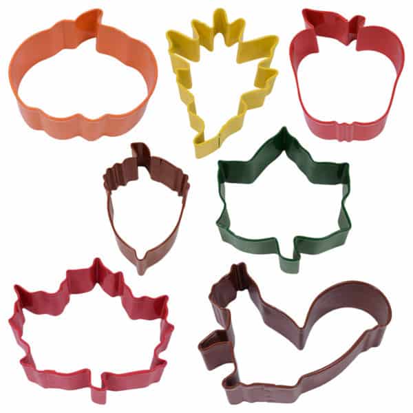 AUTUMN LEAF COLOR 7 PC SET cookie cutters