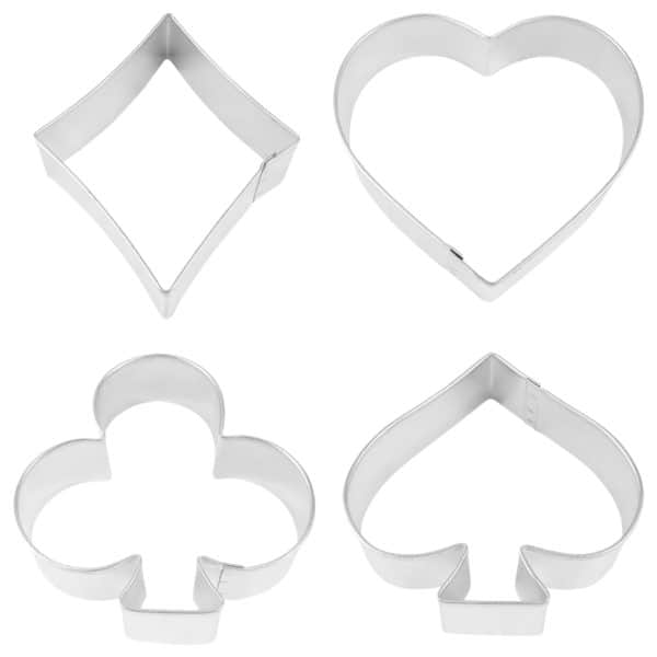card symbol cookie cutter set
