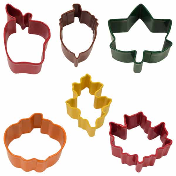 mini autumn leaf cookie cutter set