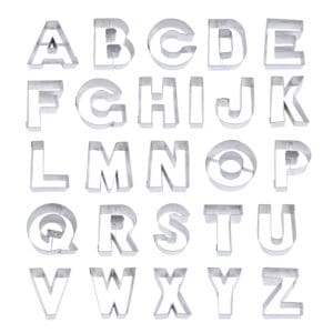 alphabet cookie cutter set