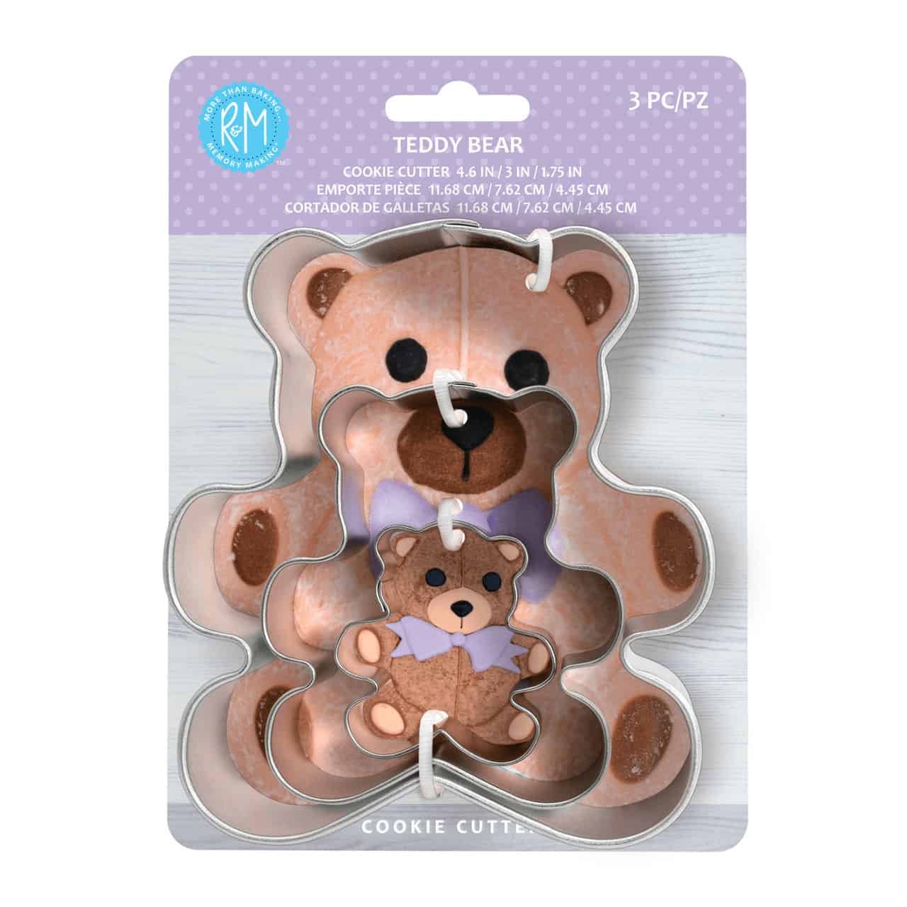 Teddy Bear Cutters 3 PC Nested Set