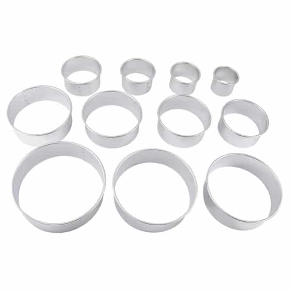 PLAIN PASTRY CUTTERS 11 PC SET