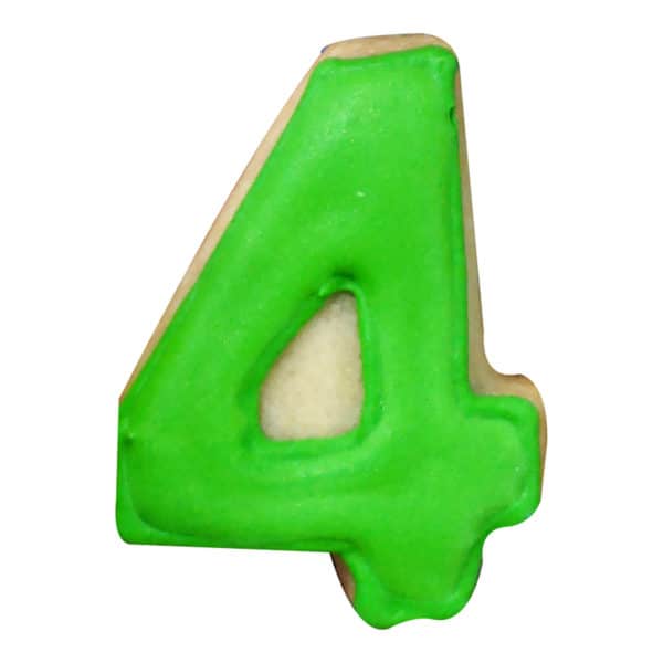 number 4 cookie