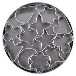 mini cookie cutter set with 12 pieces