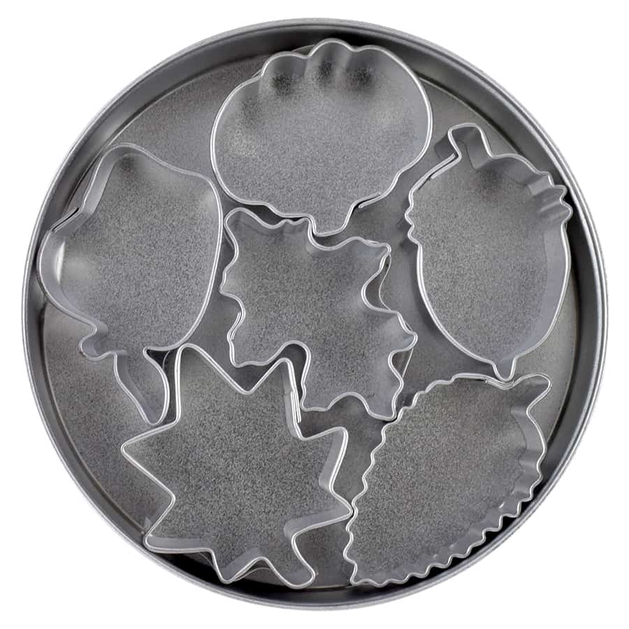 Mini Autumn Leaf Cookie Cutters (6 Pieces) R&M International