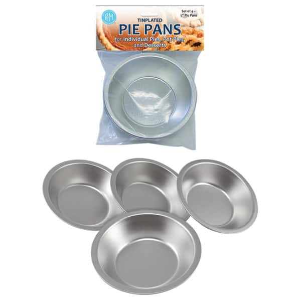 PIE PAN 5" TIN S/4