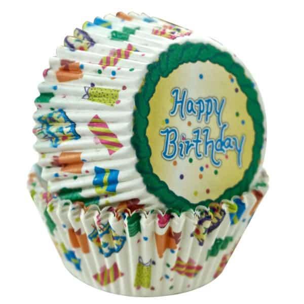 birthday cupcake liners paper standard size 50 count
