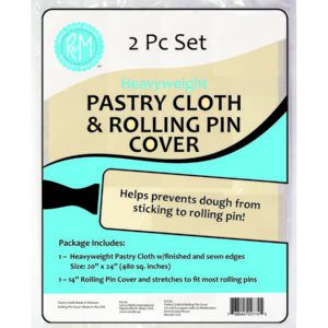 PASTRY CLOTH & ROLLING PIN COVER SET