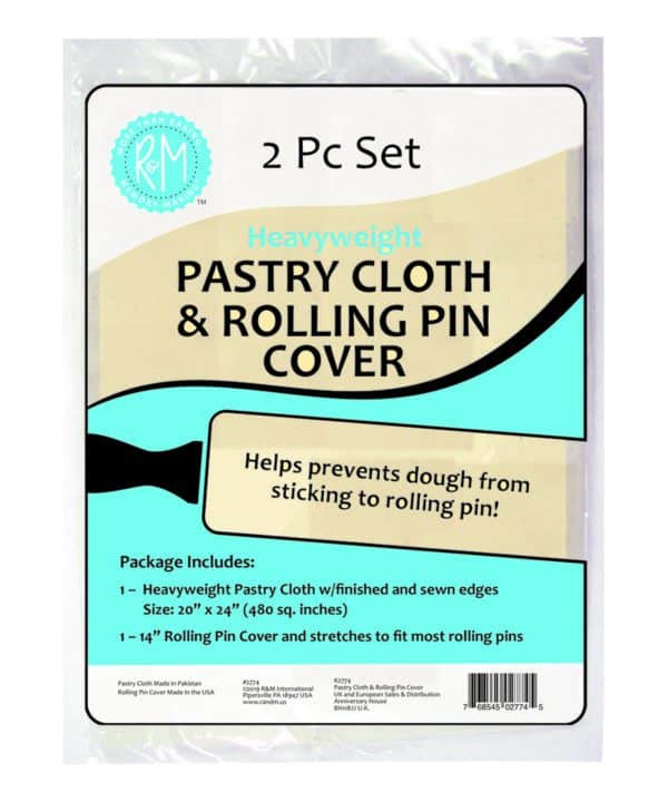 PASTRY CLOTH & ROLLING PIN COVER SET