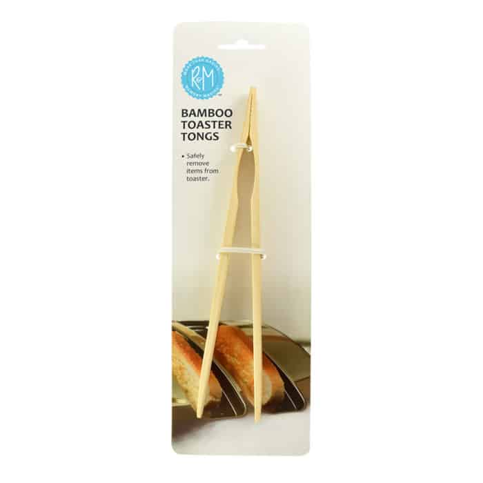 Bamboo Toast Tongs Carded R&M International