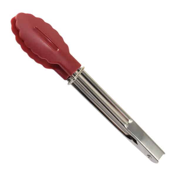 MINI SERVING TONGS 7" RED