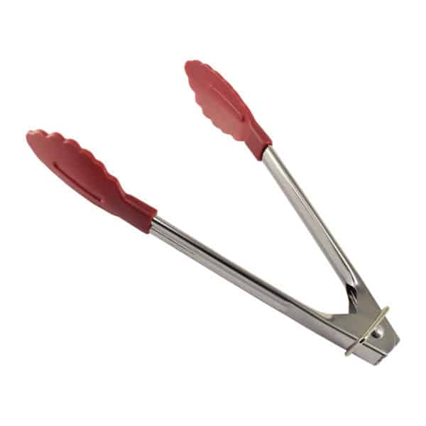 MINI SERVING TONGS 7" RED