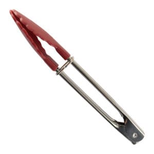 MINI SERVING TONGS 7" RED