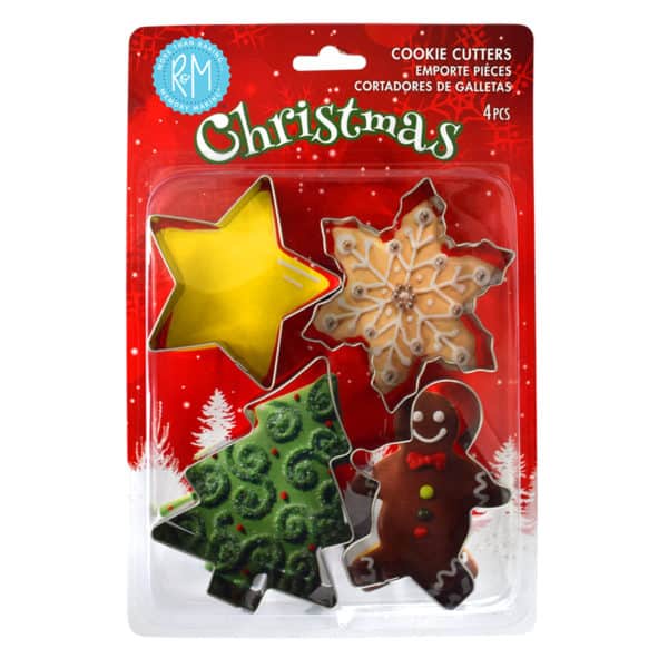 CHRISTMAS 4 piece cookie cutter set