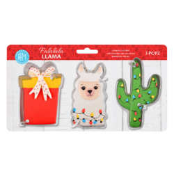 FaLaLaLa Llama 3 PC Cookie Cutter Set