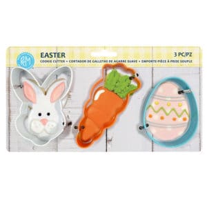 easter cookie cutter set with bunny carrot egg