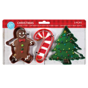 Christmas 3pc Color Cookie Cutter Carded Set