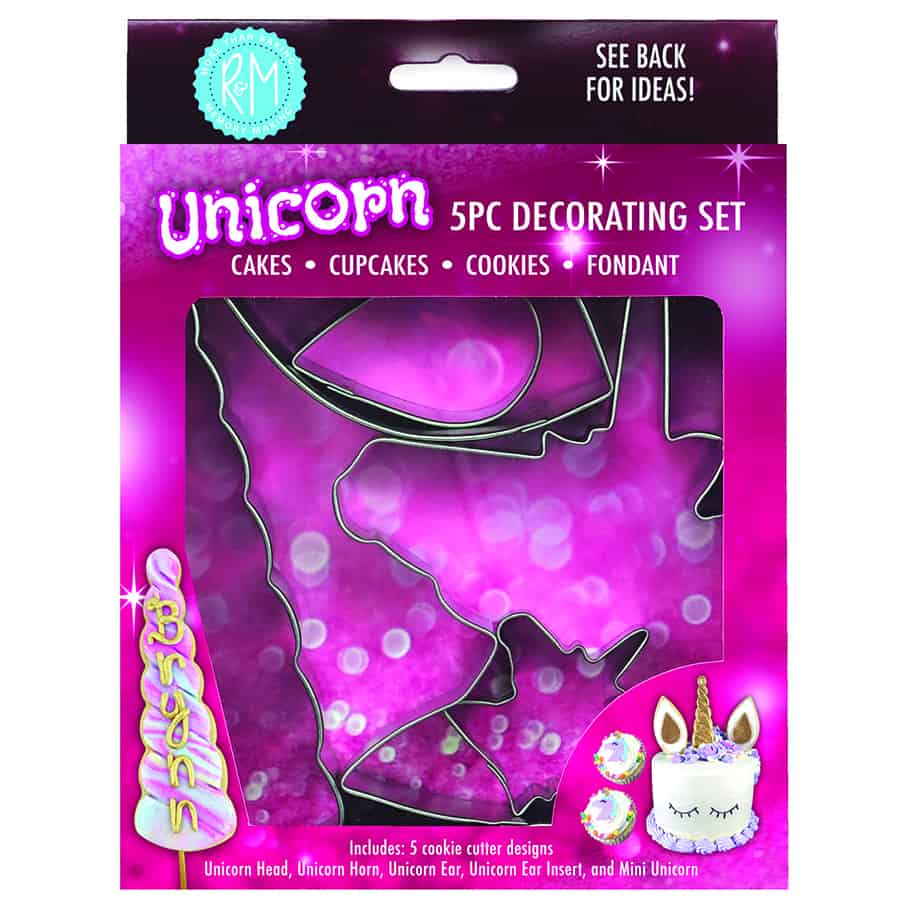 Unicorn Cake Decorating Kit (5 Metal Pieces) | R&M International
