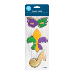 Mardi Gras 3 PC Cookie Cutter Set