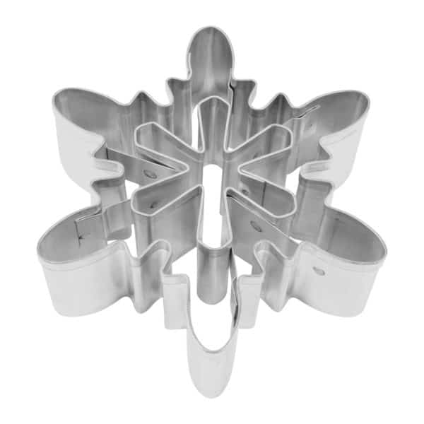snowflake cookie cutter with cutouts metal