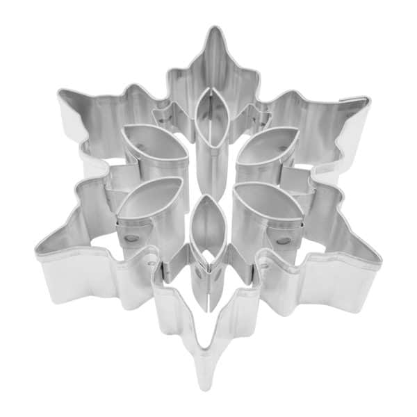 snowflake cutout cookie cutter metal