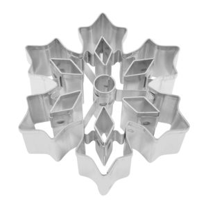 snowflake cookie cutter with cutouts