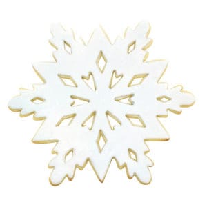 white snowflake cookie